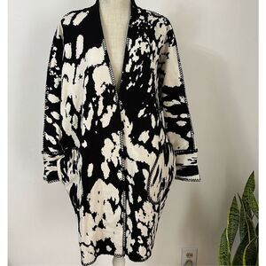 Rara Avis by Iris Apfel Black and White Oversized Jacket Women’s Size Medium